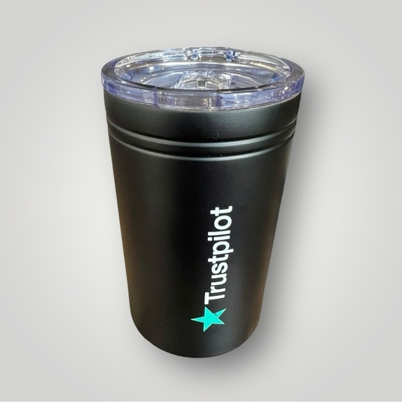 Trustpilot Small Tumbler sr of 2 Black Coffee Tea Cup Gift New - Picture 8 of 11